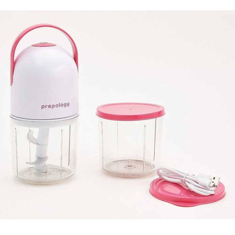 PREPOLOGY RECHARGEABLE 13.5 OZ MINI CHOPPER-RED/WHITE-NWOT